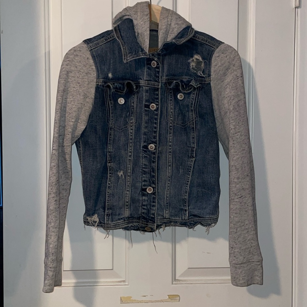 Crop Denim Soft Sleeve Jacket
